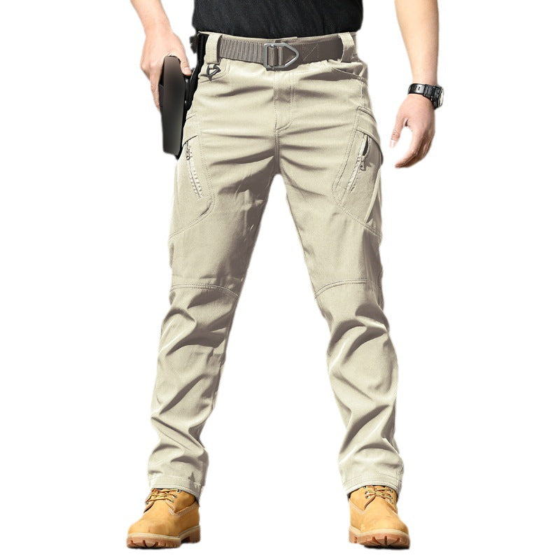 Tactical pants camouflage training pants spring and autumn outdoor elastic work pants loose soft shell assault pants