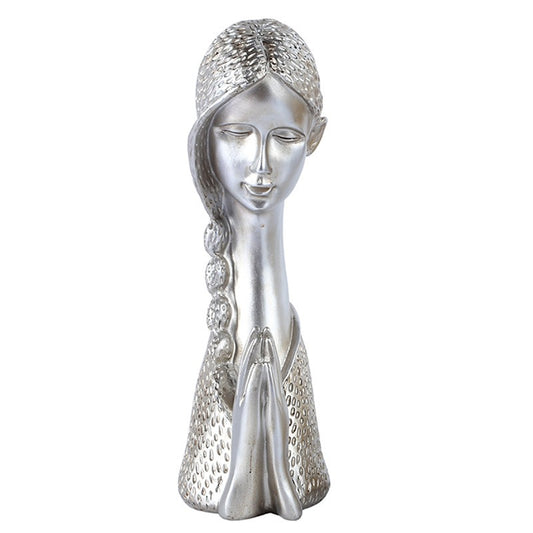 Resin decoration for the bust of a palmed girl