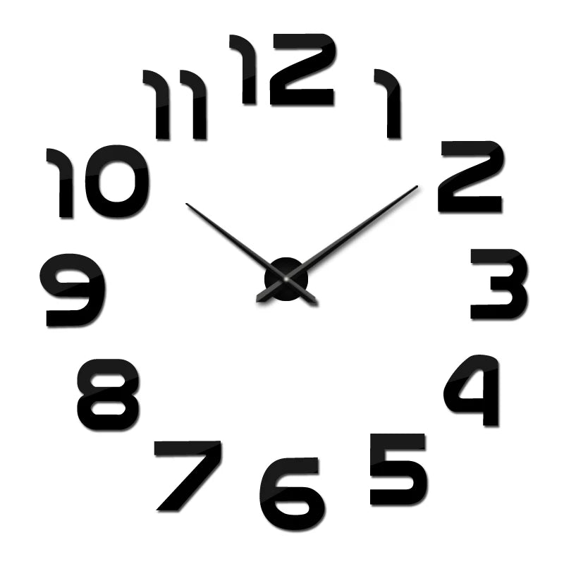 Wall Clock Watch Clocks Horloge 3d Diy Acrylic Mirror Stickers