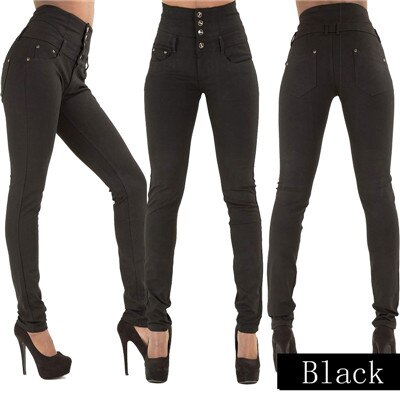 Hot High Quality Wholesale Woman Denim Pencil Pants Top Brand Stretch Jeans High Waist Pants Women High Waist Jeans