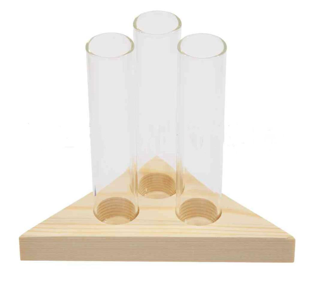 Test tube glass vase ornaments creative wooden frame hydroponic plant container home desktop decorations