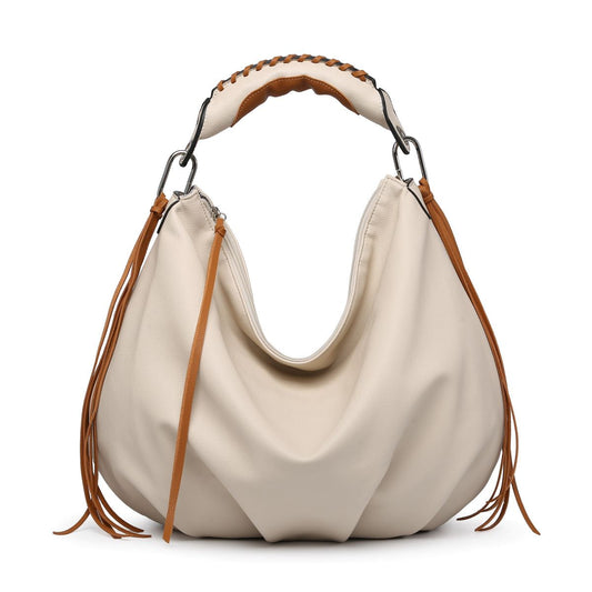 Women Hobo Bag Contrast Handle MT1139-3 BE