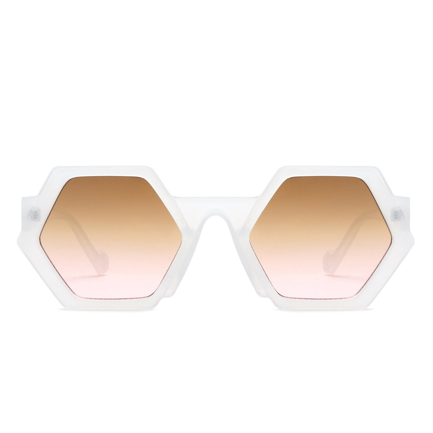 Starpath - Geometric Irregular Tinted Round Fashion Sunglasses