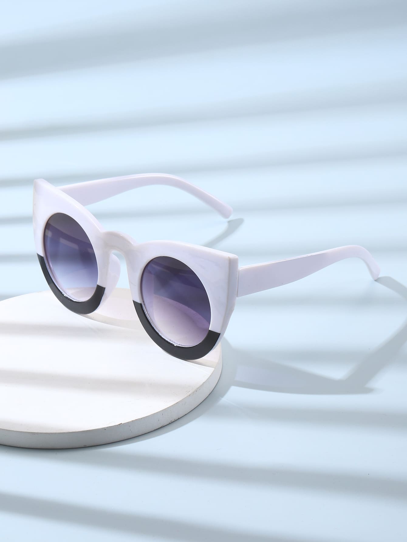 Trendy Colorblock Cateyes Sunglasses