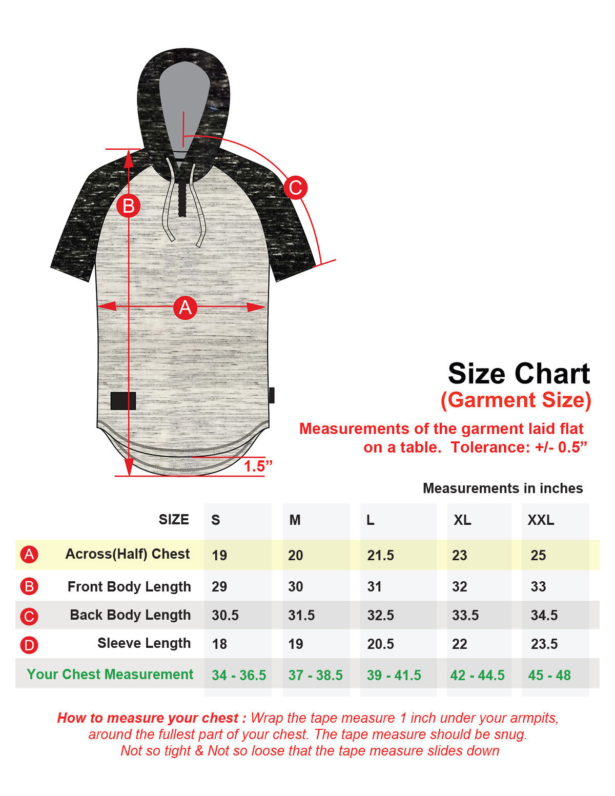 Zimego Short Sleeve Raglan Henley Hoodie Round Bottom Semi Longline T-Shirt