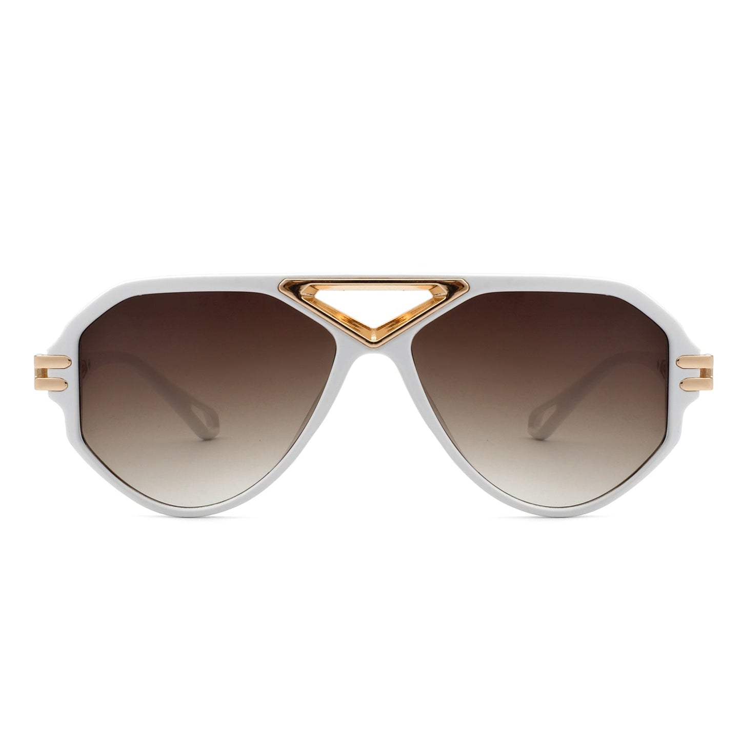 Unityth - Geometric Retro Round Vintage Fashion Aviator Sunglasses