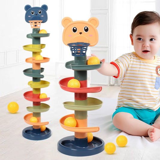 Montessori Baby Toys Rolling Ball Pile Tower