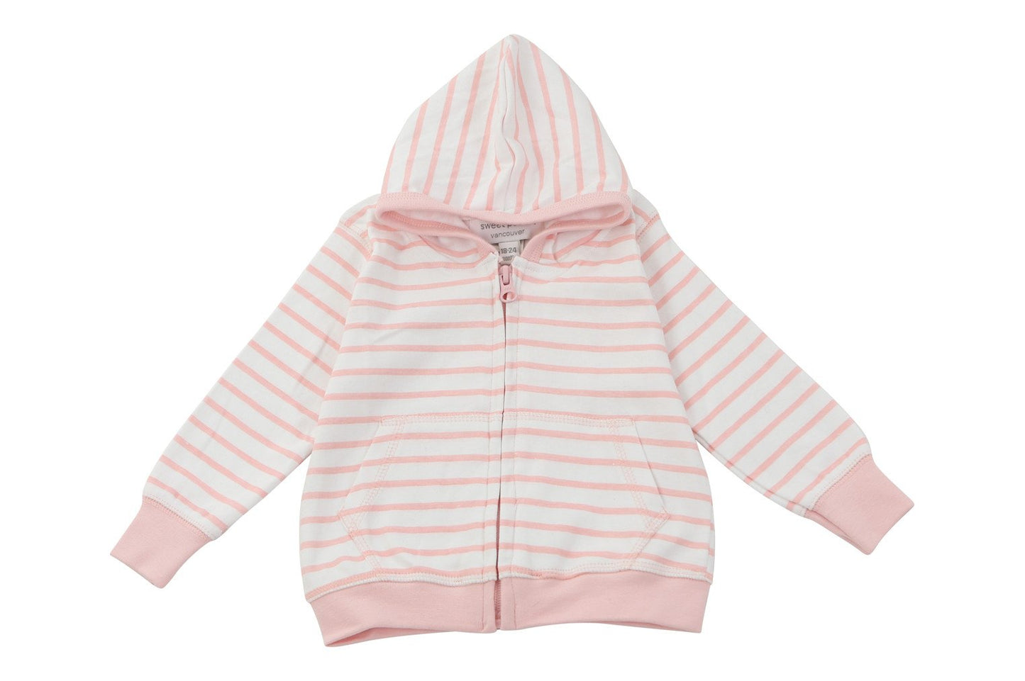 Hoodie in Light Pink Marseille Stripe