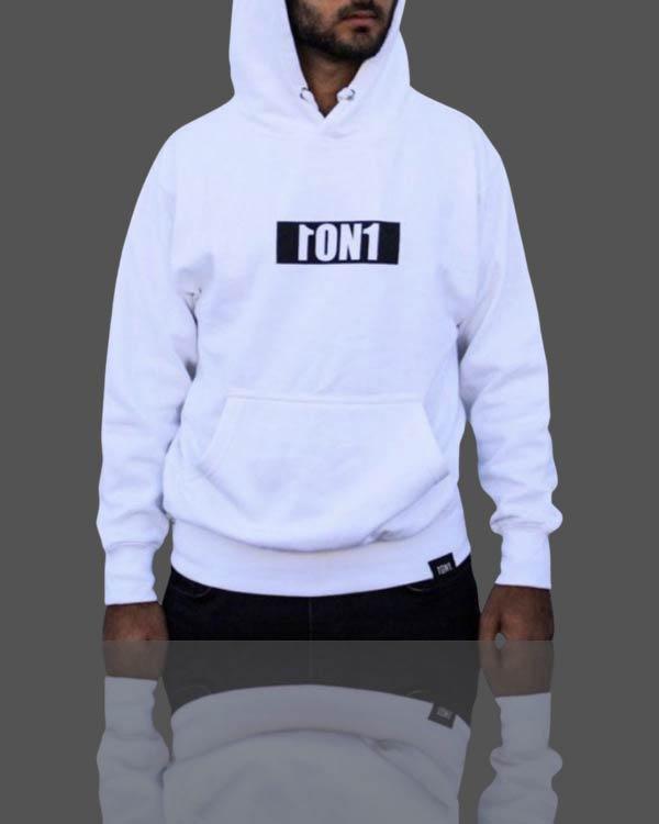 Mens White Hoodie